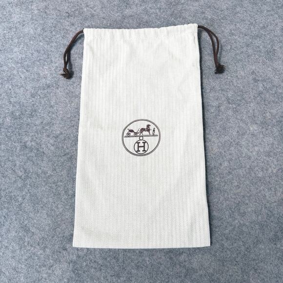 Authentic Hermes France Dust Bag Storage Gift Cream/Brown- 8.75"x15" - Picture 7 of 10